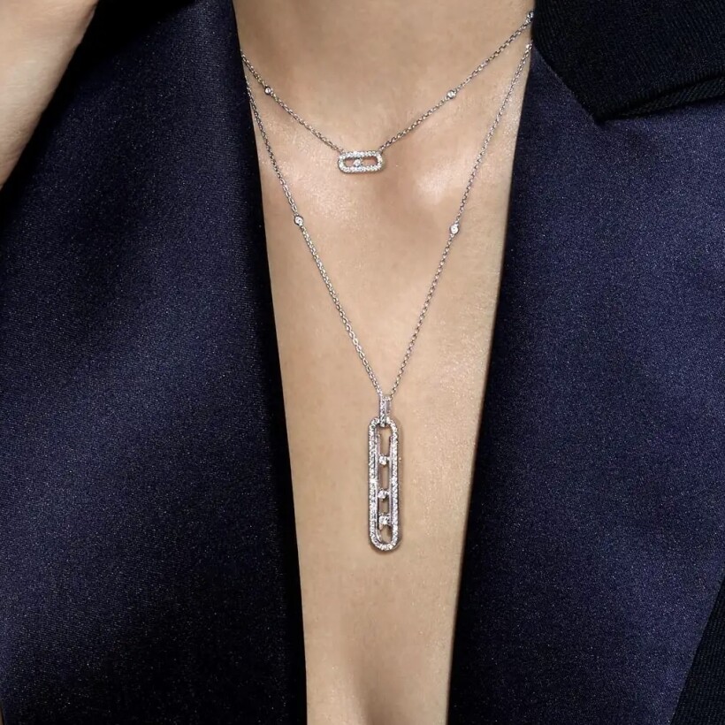 Messika Move 10th necklace, rose gold, diamonds