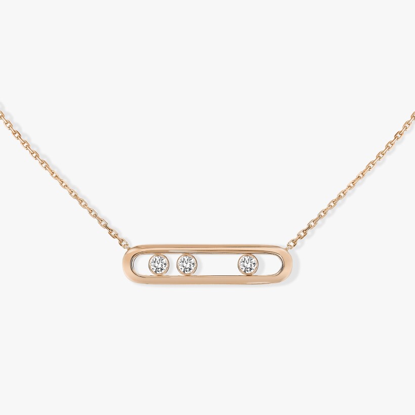 Messika Move Classique necklace, rose gold, diamonds