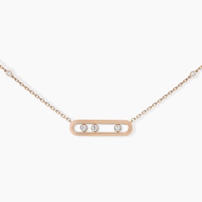 Collier Messika Baby Move Classique en or rose et diamants