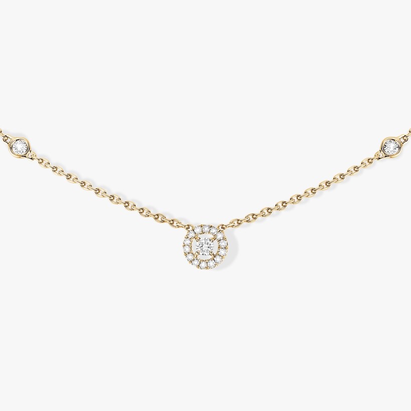 Messika Joy XS necklace, yellow gold, diamonds