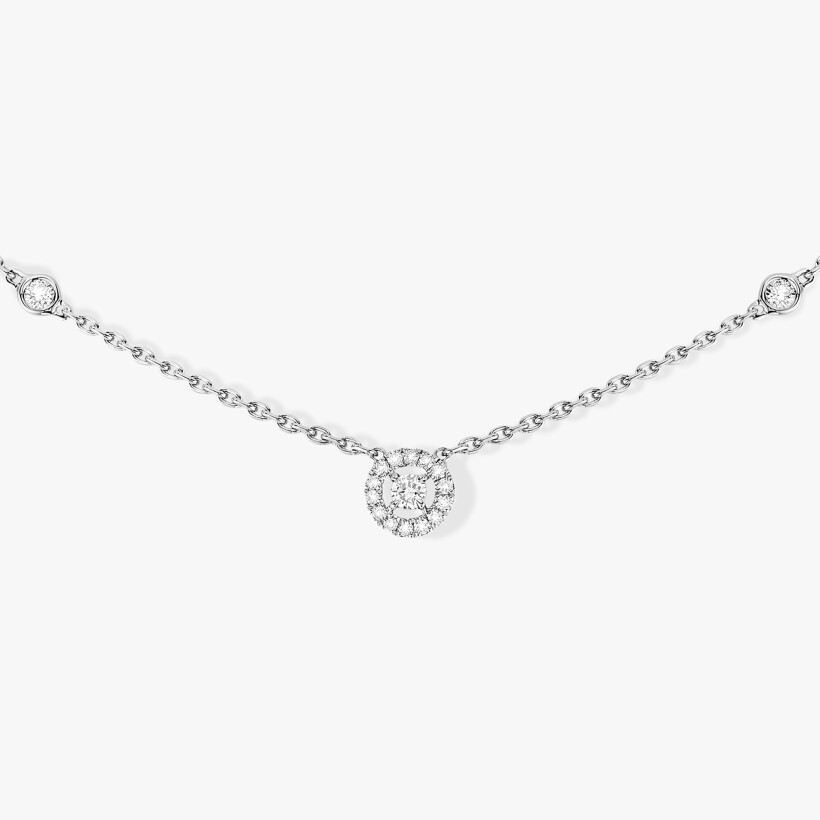 Collier Messika Joy XS en or blanc et diamants