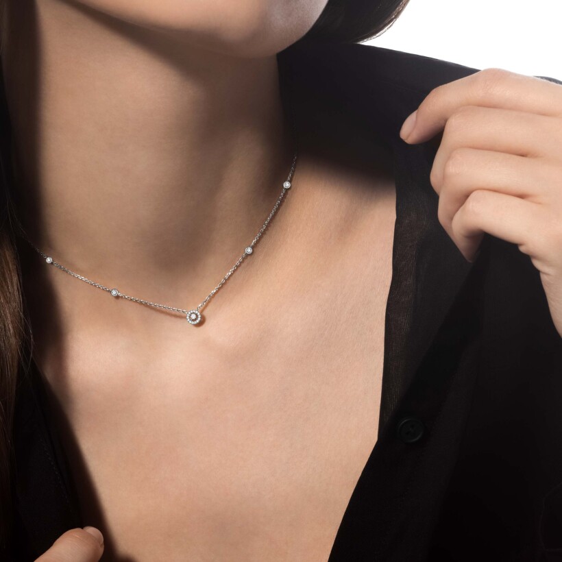 Messika Joy XS necklace, white gold, diamonds