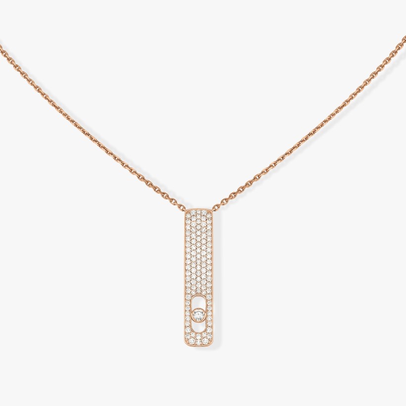 Messika pavé necklace, rose gold, diamonds