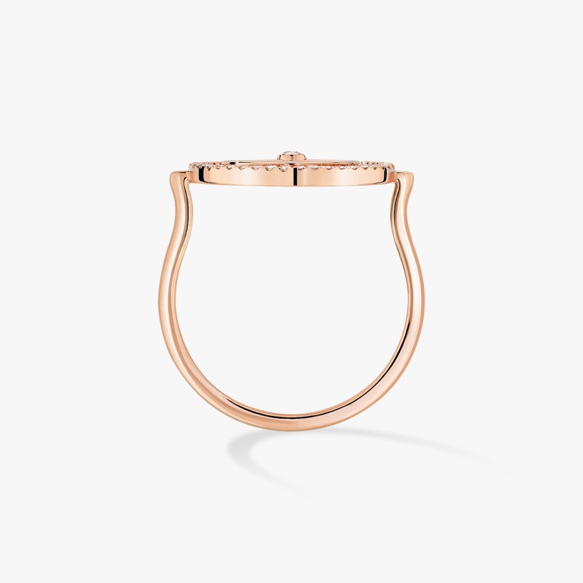Messika Lucky Move PM ring, rose gold, diamonds