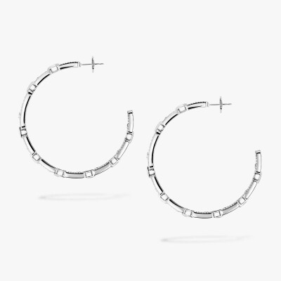 Messika Move Link MM earrings, white gold and diamonds