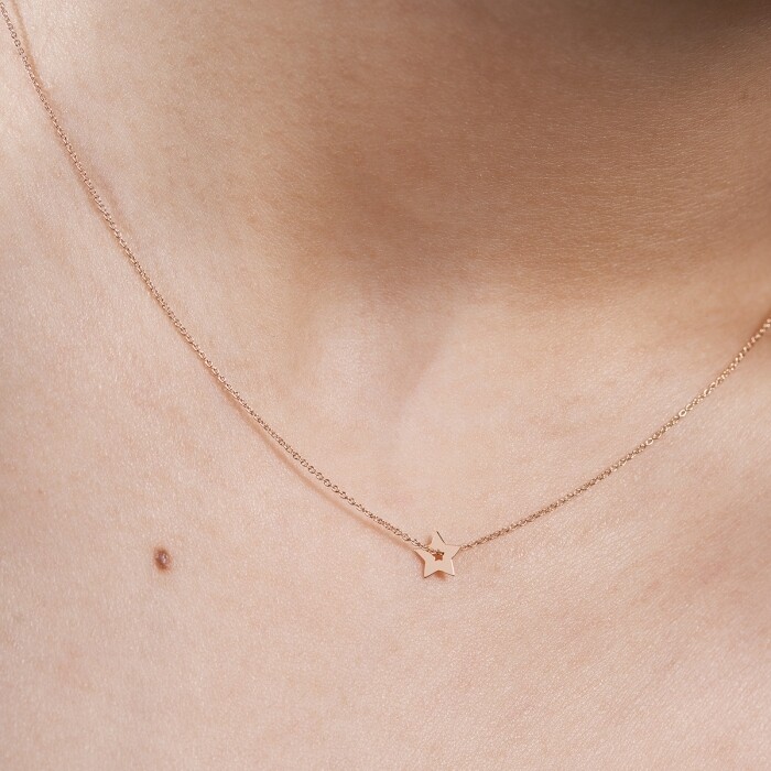 GINETTE NY MINIS ON CHAIN necklace, rose gold