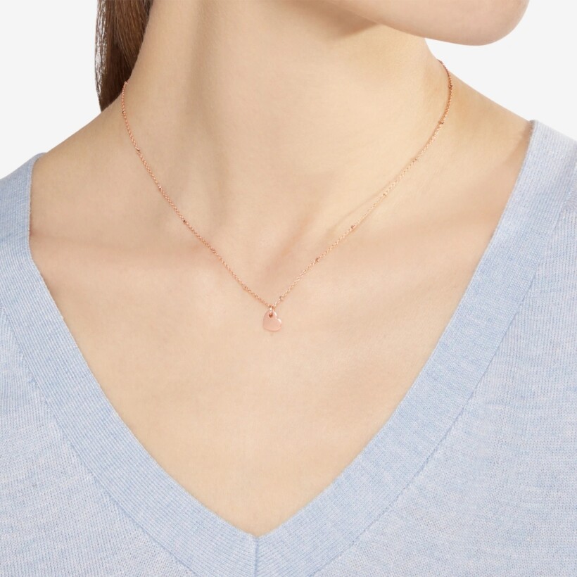 DoDo Cuore necklace, rose gold and white gold, 40cm