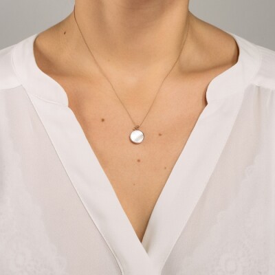 Collier Ginette NY MARIA en or rose et nacre