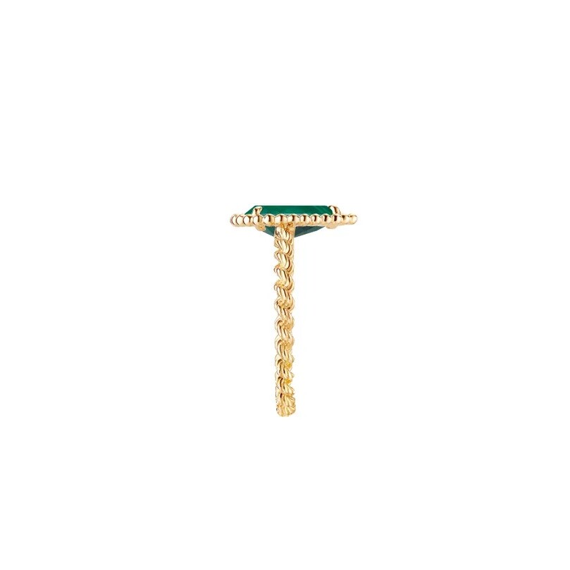 Boucheron Serpent Bohème ring, S pattern in yellow gold and malachite