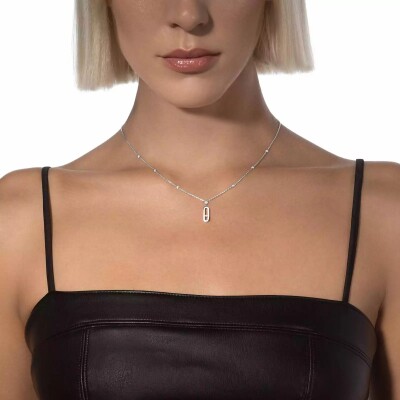 Messika Move Classique necklace, white gold, diamonds