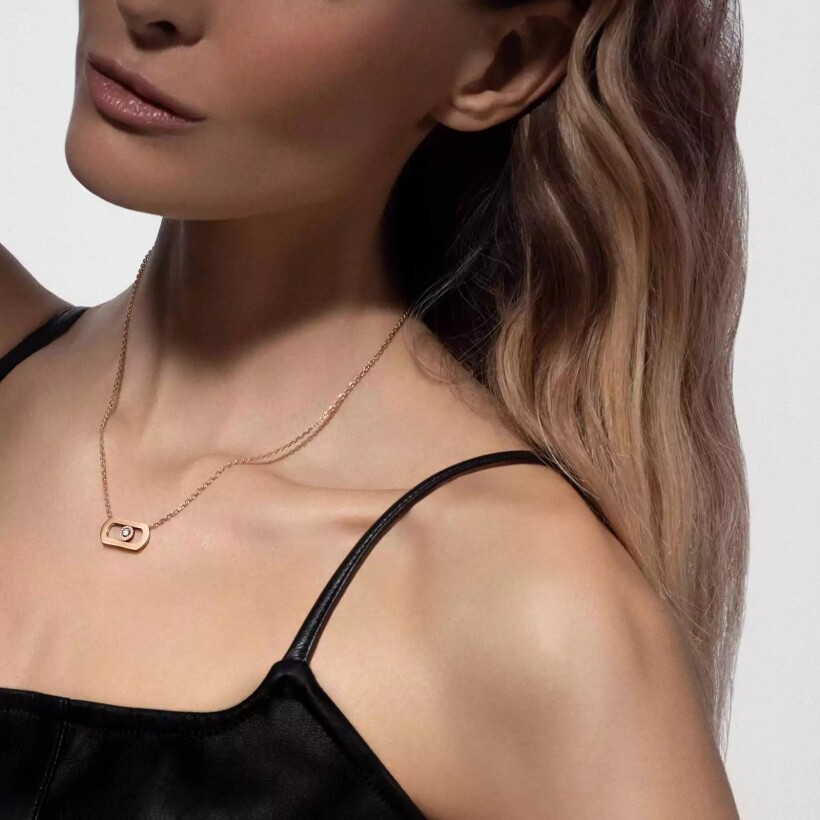 Messika So Move necklace, rose gold and diamonds