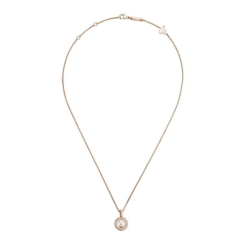 Chopard Happy Diamonds necklace, rose gold, diamonds