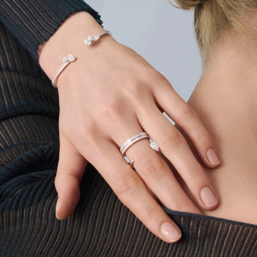 Repossi Serti sur Vide bracelet, white gold and diamonds