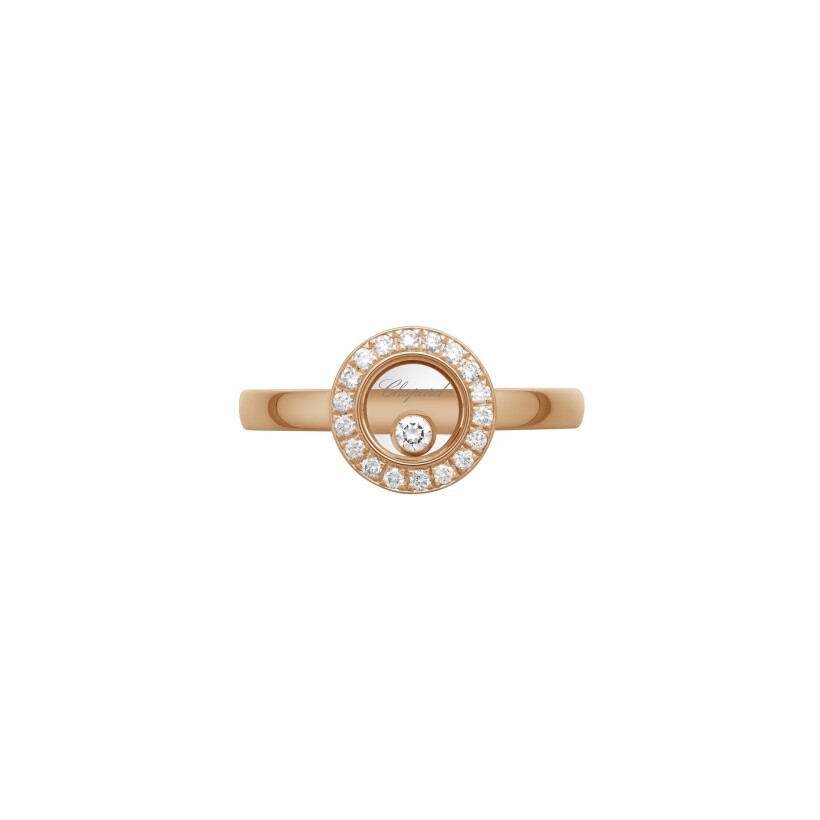 Chopard Happy Diamonds Icons ring, pink gold and diamonds, size 52