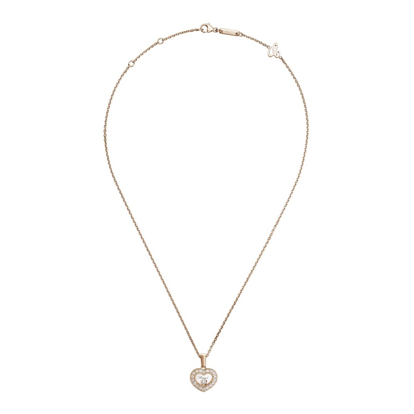 Chopard Happy Diamonds Icons necklace, rose gold, diamonds