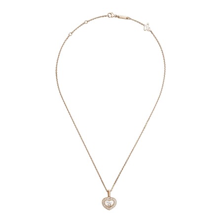 Collier Chopard Happy Diamonds Icons en or rose et diamants