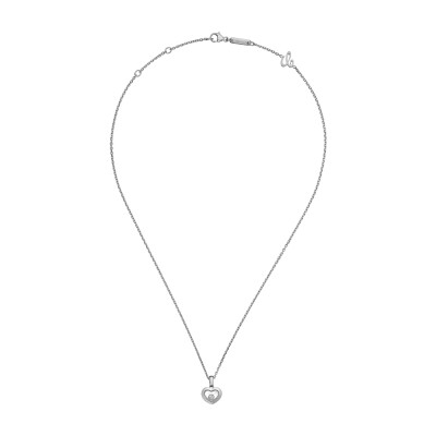 Pendentif Chopard Happy Diamonds Icons en or blanc et diamant