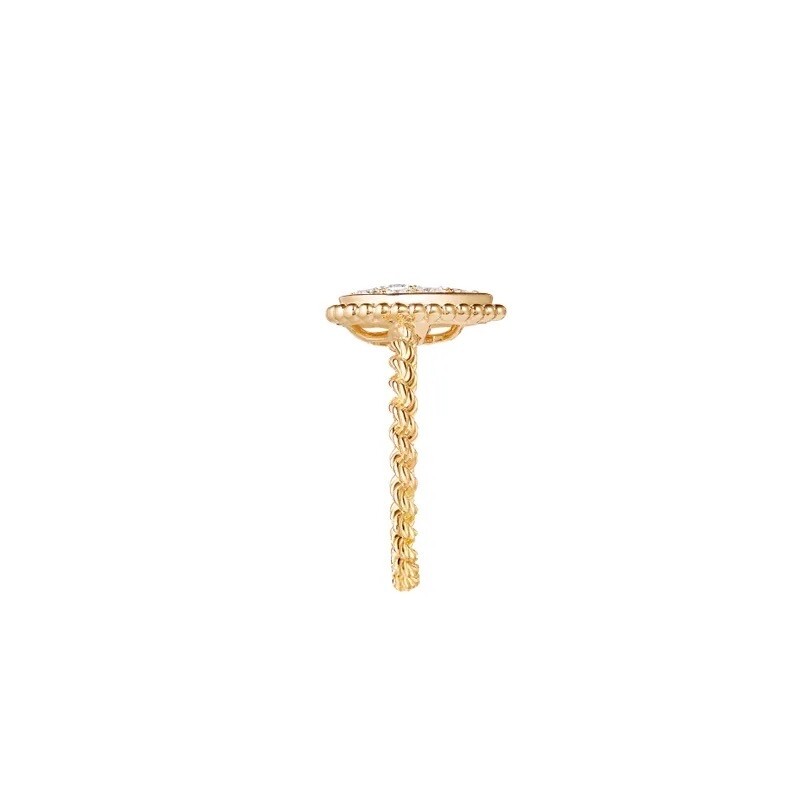 Boucheron Serpent Bohème ring, S pattern in yellow gold and diamonds