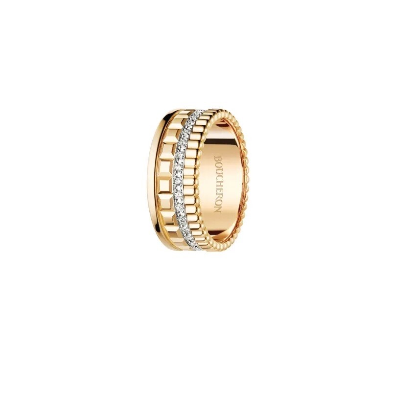 Boucheron Quatre Radiant Edition Small ring, yellow gold and diamonds