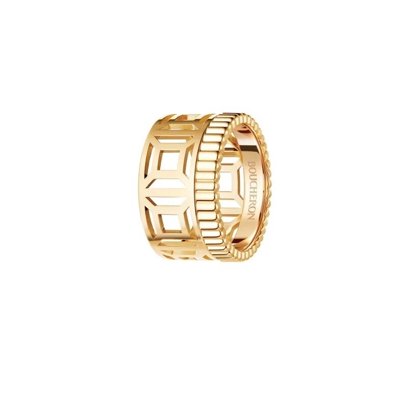 Boucheron Quatre Radiant Edition Ajourée ring, yellow gold