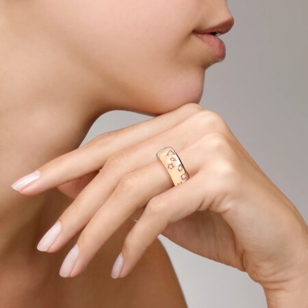 Bague Pomellato Iconica en or rose et diamants