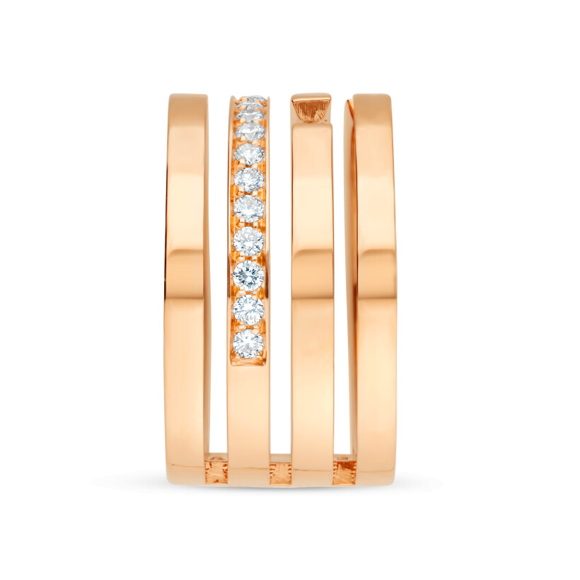 Raynal Asymmetrical Rose Gold Diamond Ring