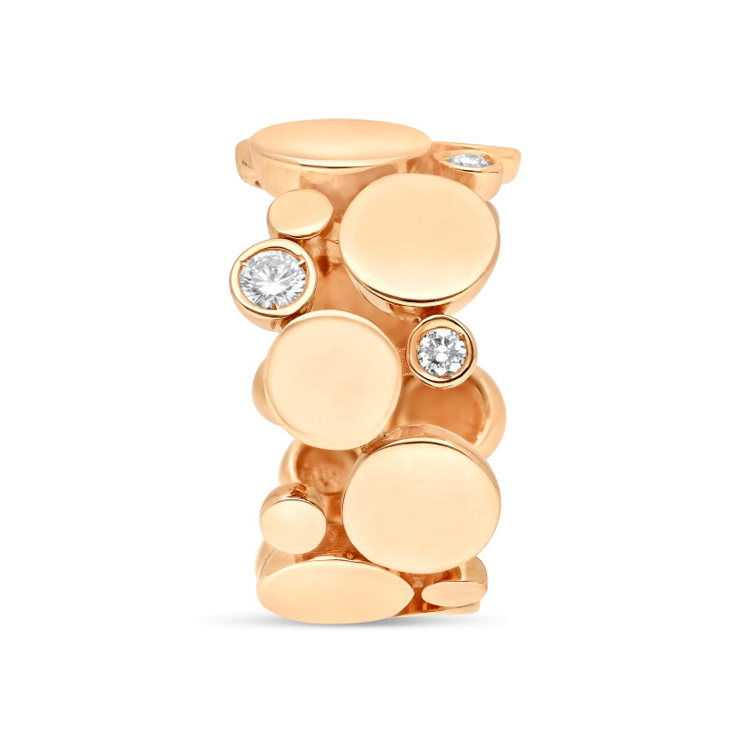 Pastilles pink gold diamond ring Raynal