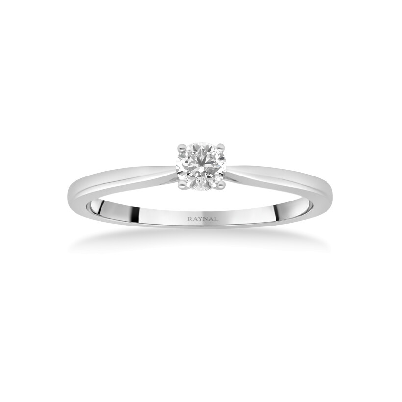 Solo white gold diamond solitaire ring