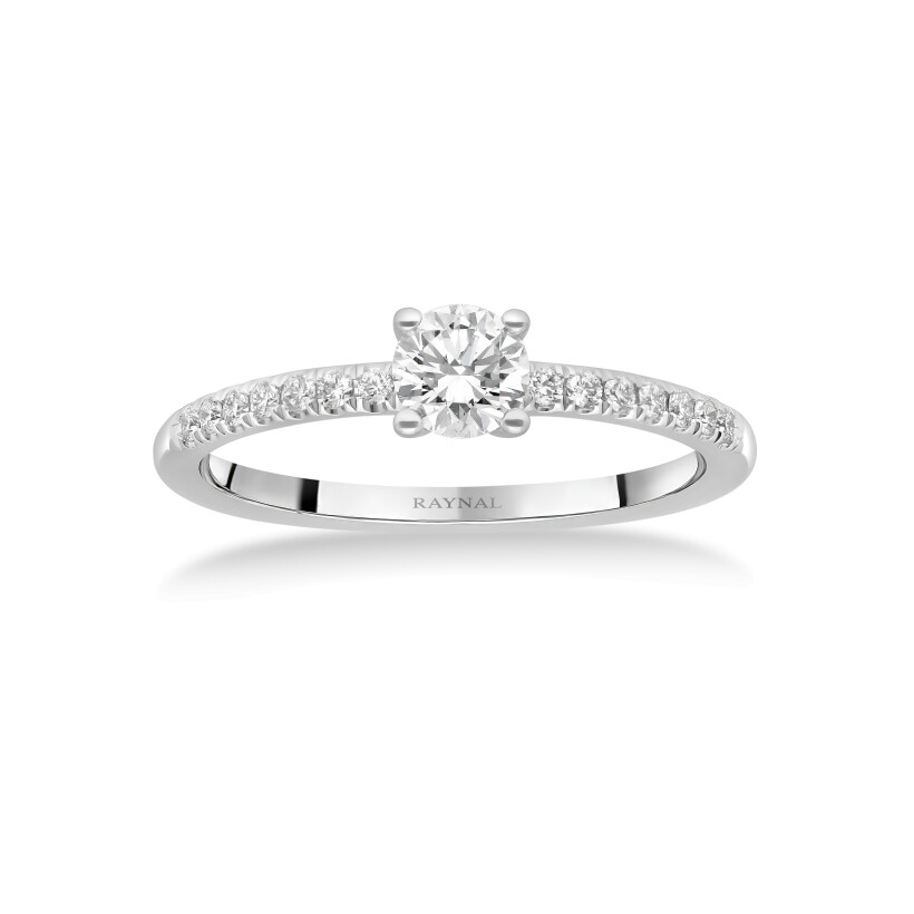 Aphrodite white gold diamond solitaire ring