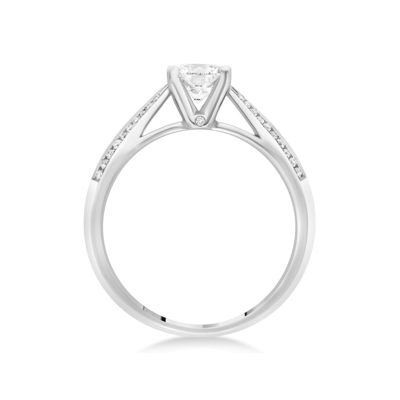 Bague solitaire Flissa Raynal en or blanc et diamants