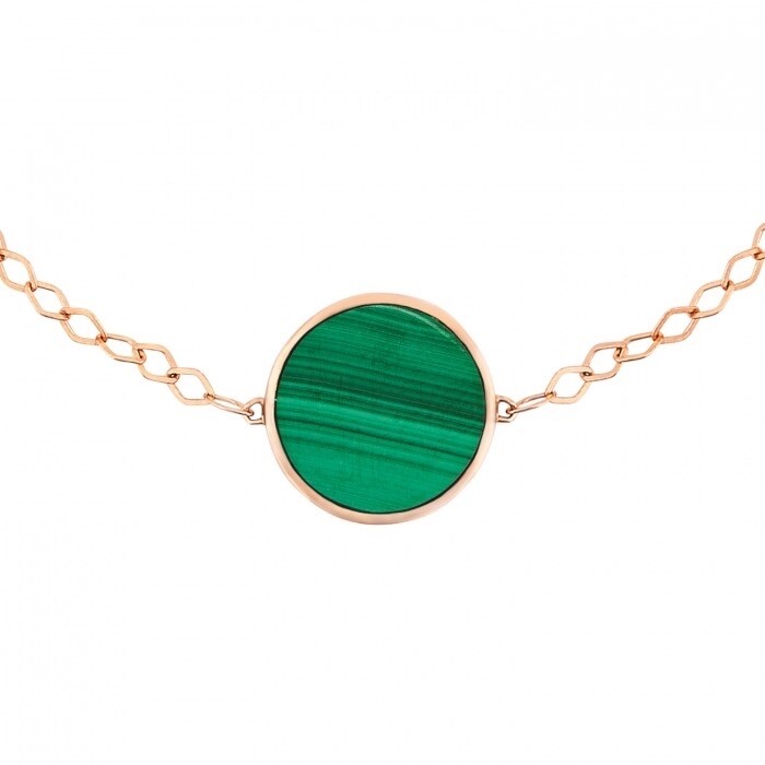 GINETTE NY EVER bracelet, rose gold and malachite