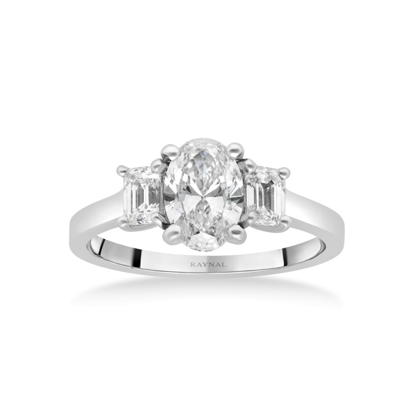 Solitaire Lara ring white gold diamonds