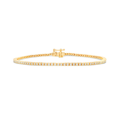 Bracelet riviere or jaune diamants Raynal