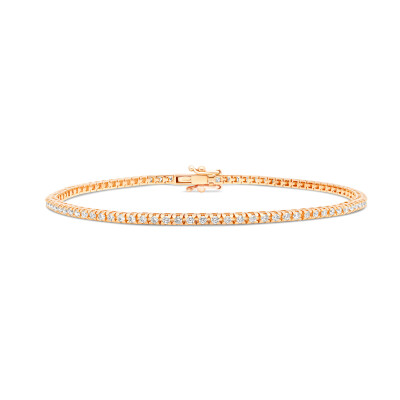 Bracelet riviere or rose diamants Raynal