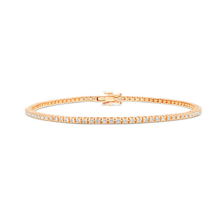 Bracelet riviere or rose diamants Raynal