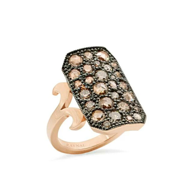 Bague Raynal en or rose et diamants