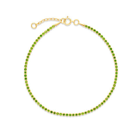 Bracelet tennis or jaune diopsides Raynal