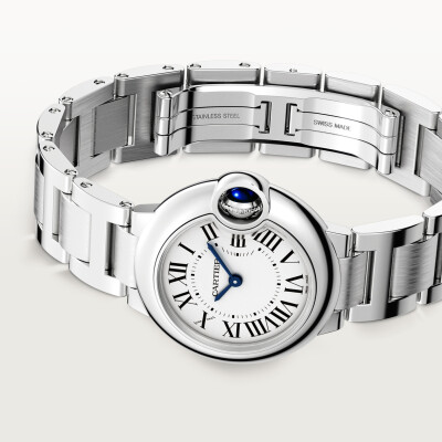 Montre Ballon Bleu de Cartier 28mm, mouvement quartz, acier