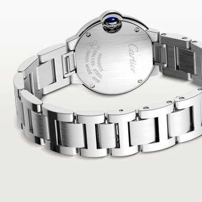 Montre Ballon Bleu de Cartier 28mm, mouvement quartz, acier