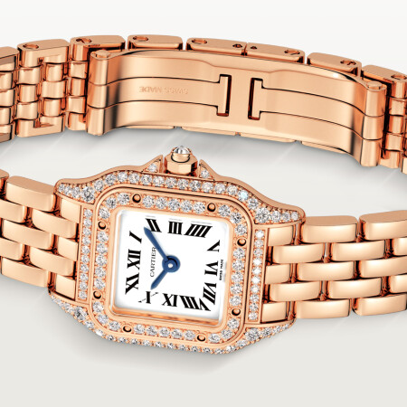 Montre Panthère de Cartier Mini modèle, mouvement quartz, or rose, diamants