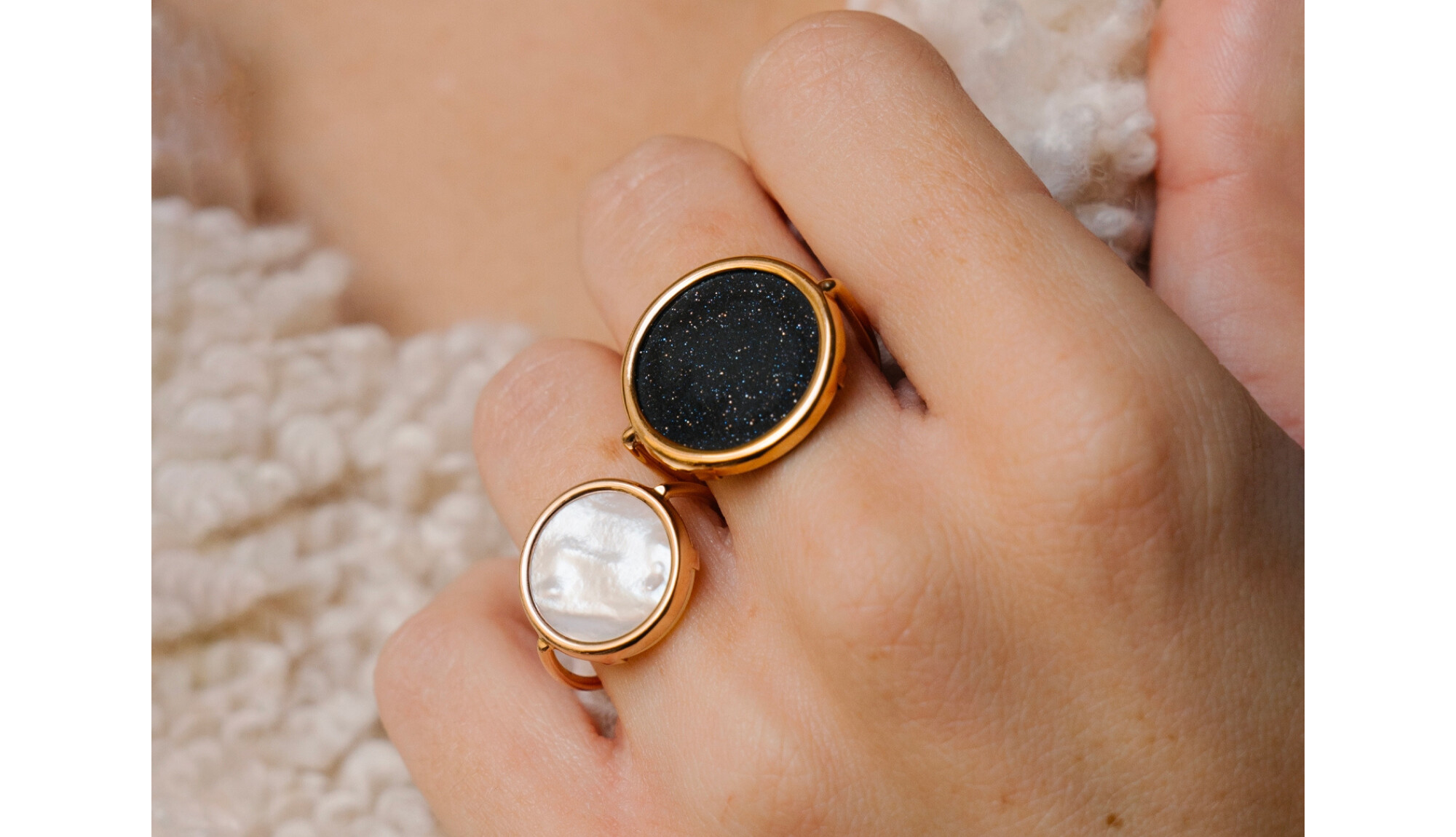 Bague Ginette NY Disc Rings en or rose 18 carats
