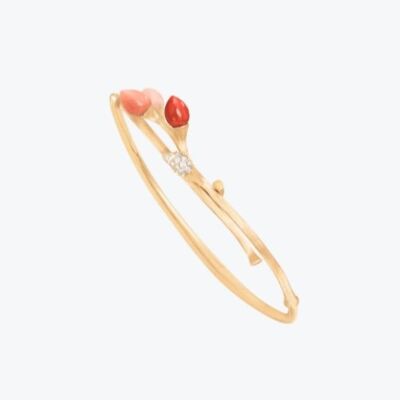Bracelet Dur or jaune diamant blooming
