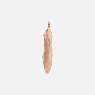 Pendentif or rose feuille