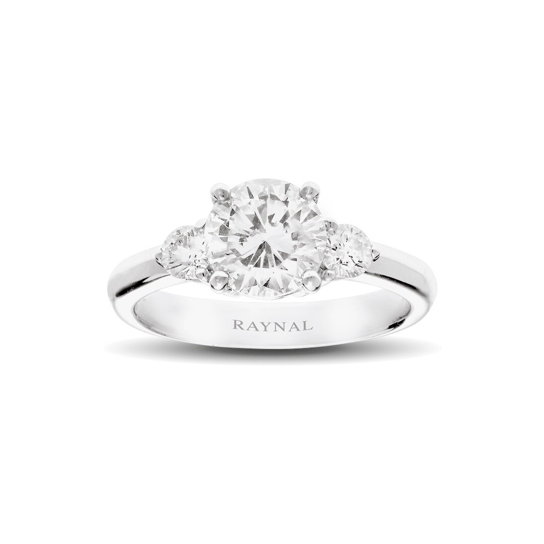 Solitaire Raynal Nara en or blanc et diamants