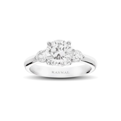 Solitaire Raynal Nara en or blanc et diamants