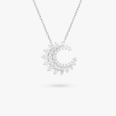 Pendentif Eclat de Lune or blanc et diamants