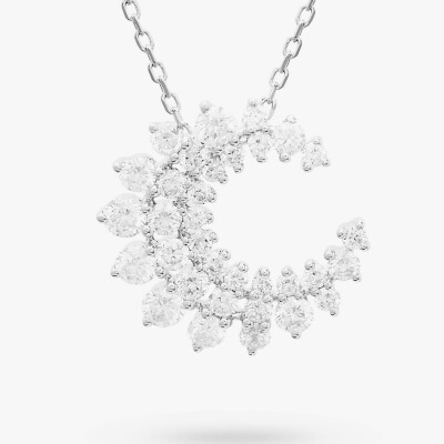 Pendentif Eclat de Lune or blanc et diamants