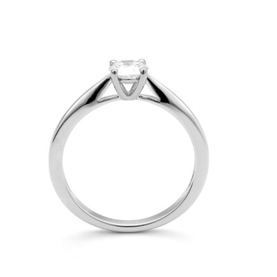 Bague Solitaire Promesse d'Eclat or blanc diamant
