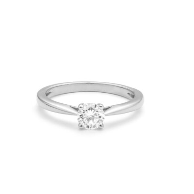 Bague Solitaire Promesse d'Eclat or blanc diamant