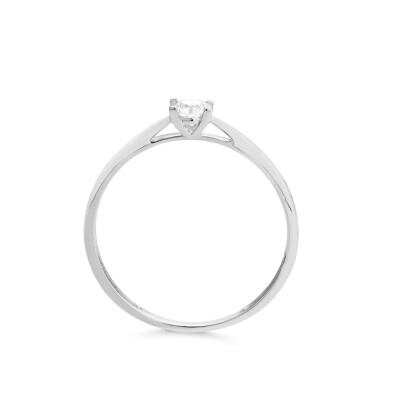Bague solitaire Promesse d'Eclat or blanc diamant